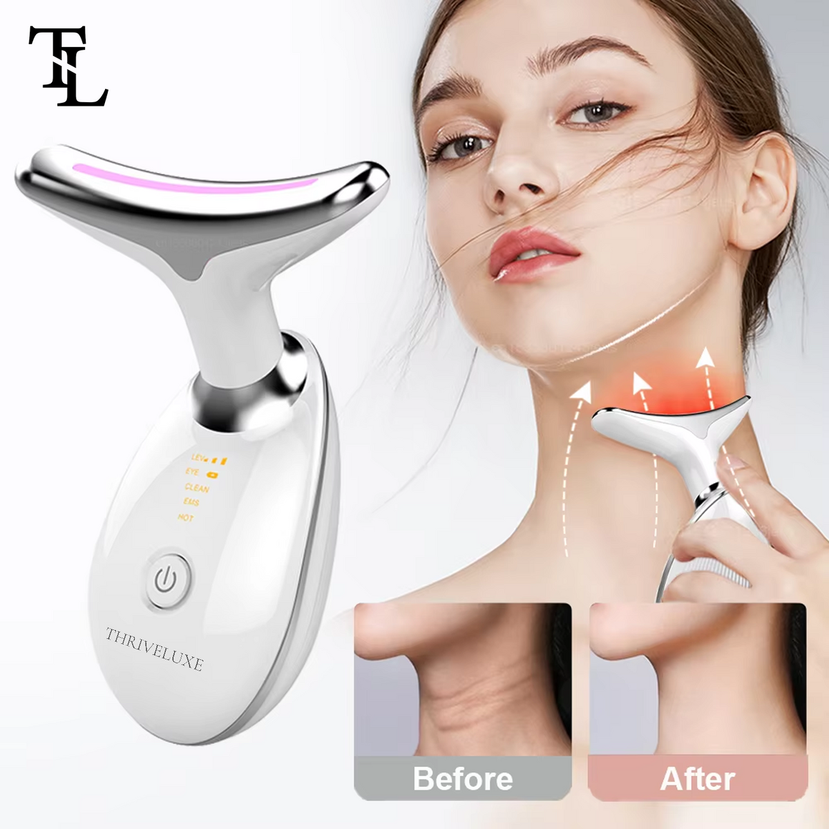 ThriveLuxe™ EMS Neck Face Lifting Massager Device